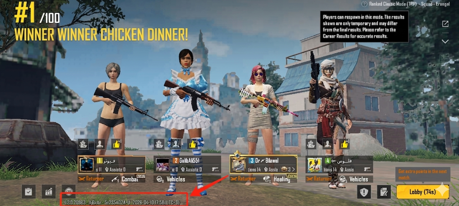 Screenshot example